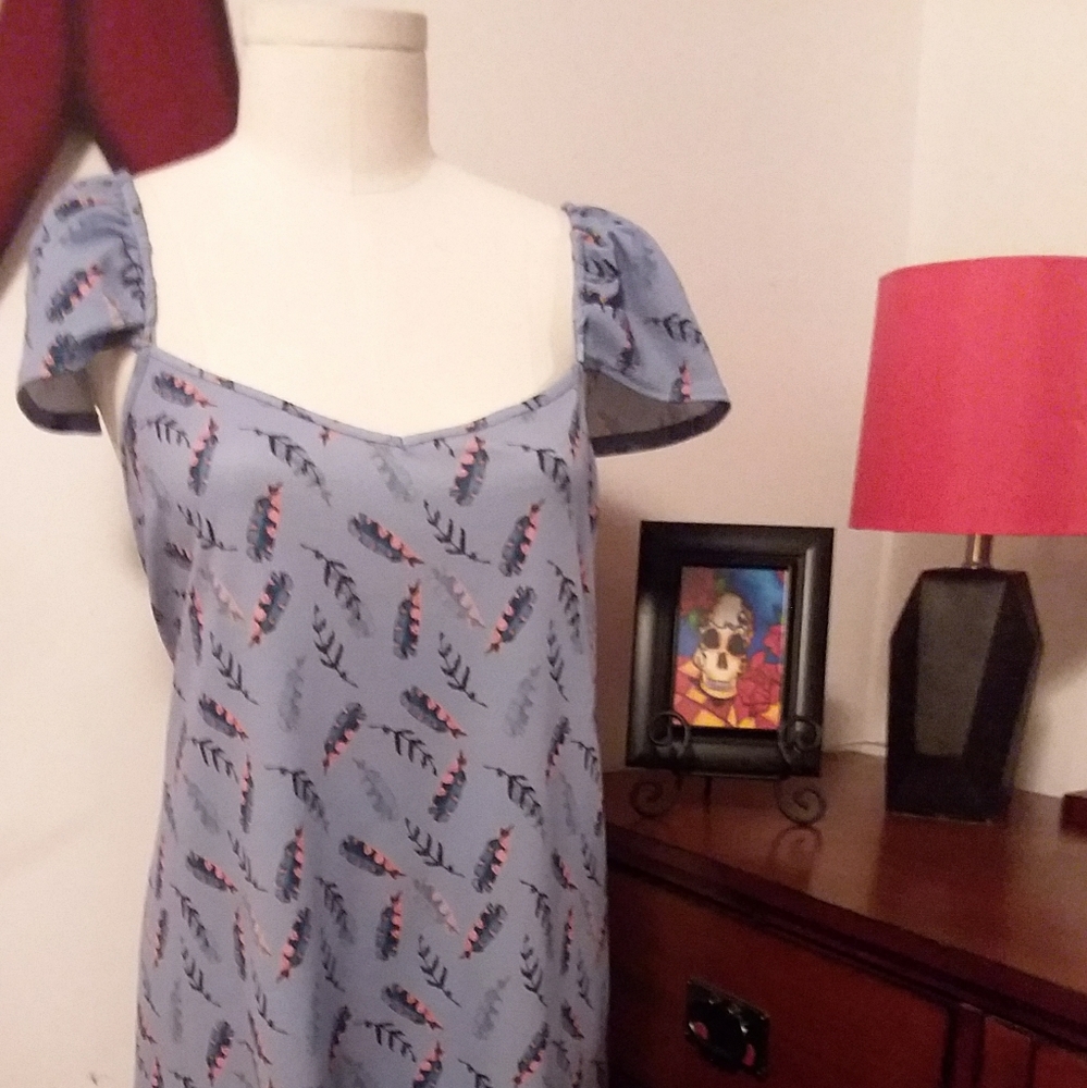 Lost Ink High-Low Feather dress size 20